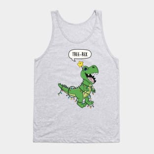 Tree-Rex Christmas Dinosaur Tank Top